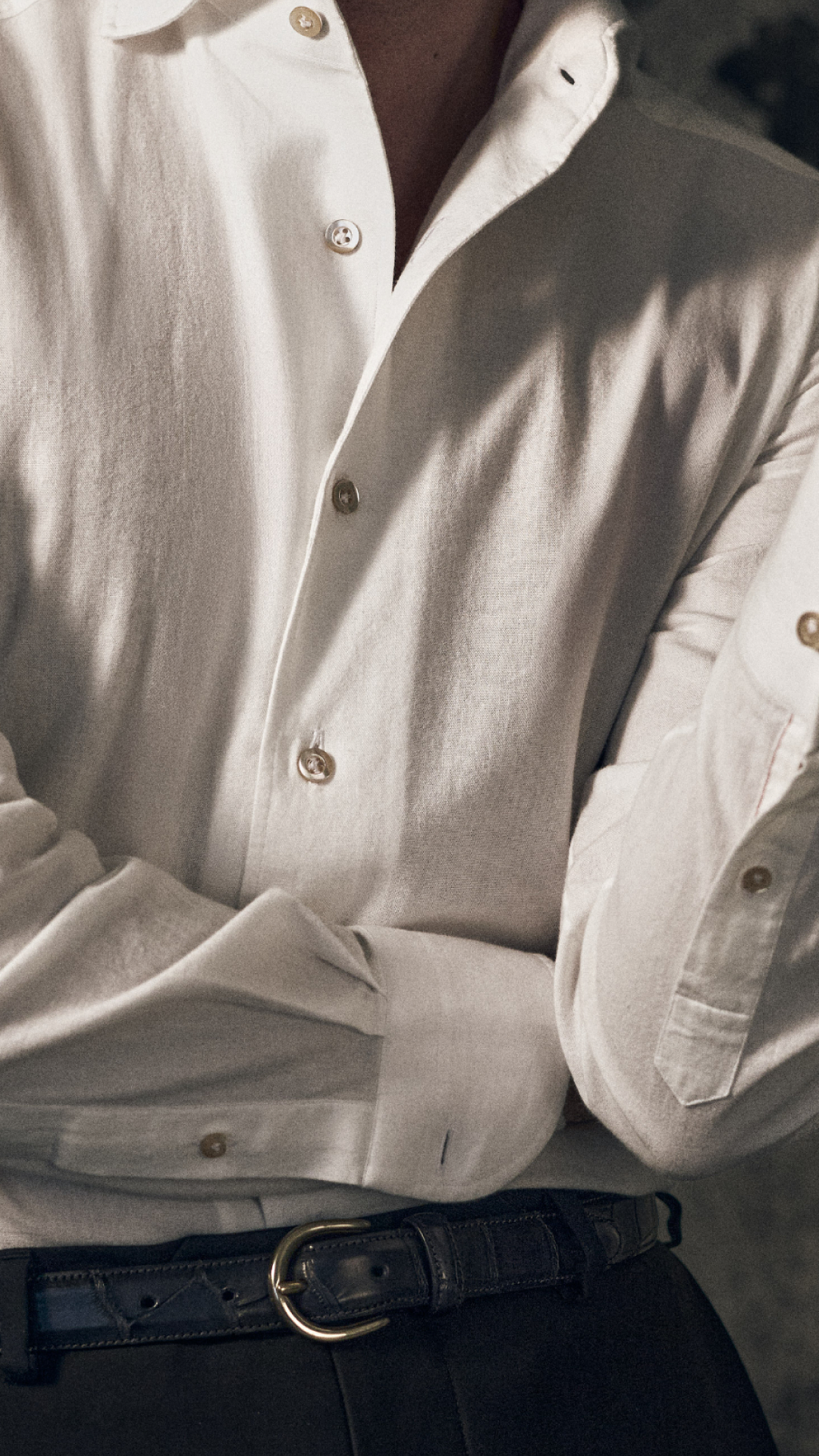 100HANDS ワイシャツ Off-White Japanese Chambray Shirt – 100HANDS