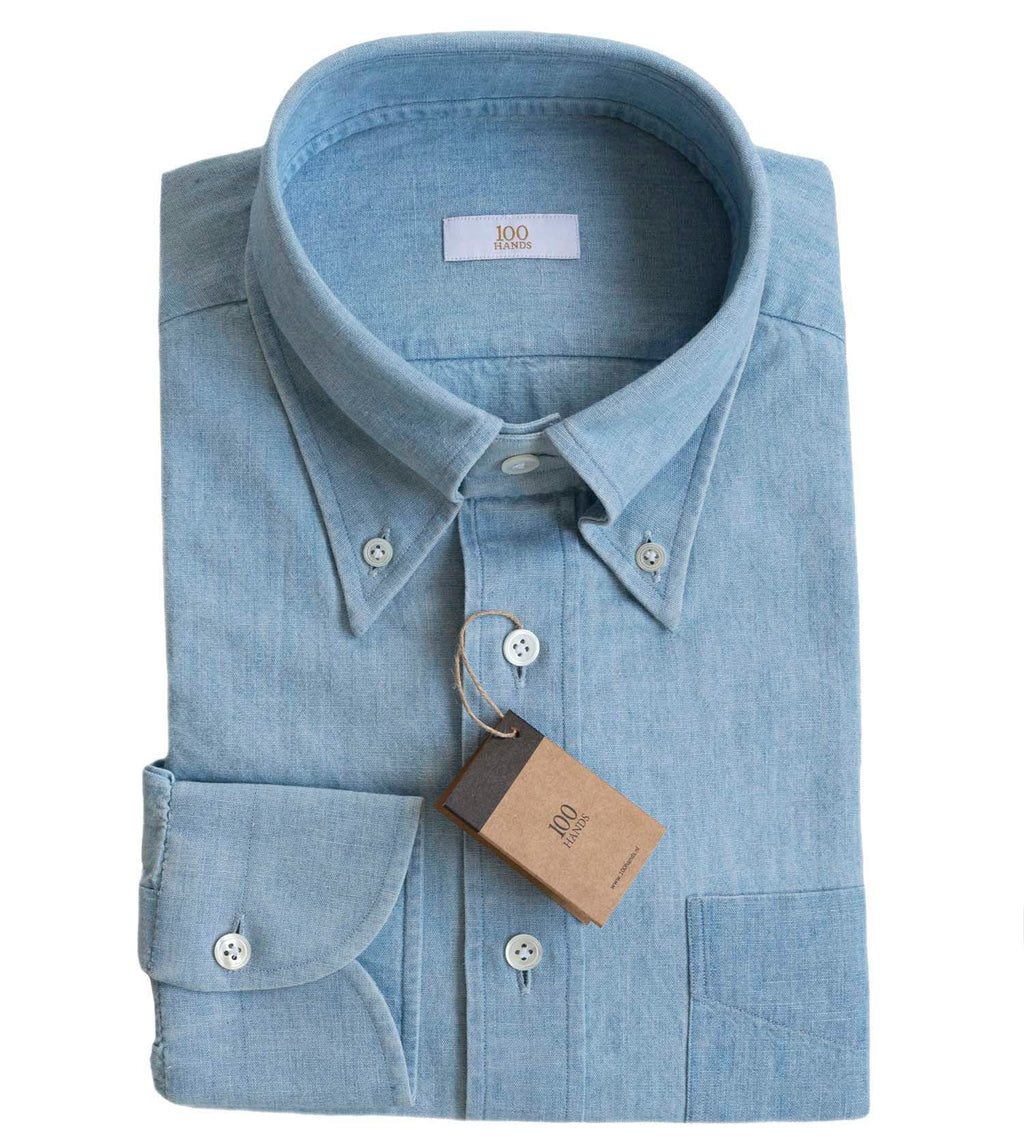 100 hands denim best sale shirt