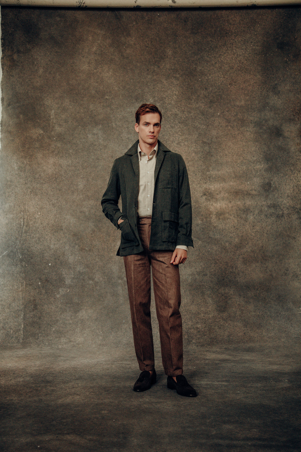 Most Luxurious Linen Green Jacket - Art du Lin Solbiati
