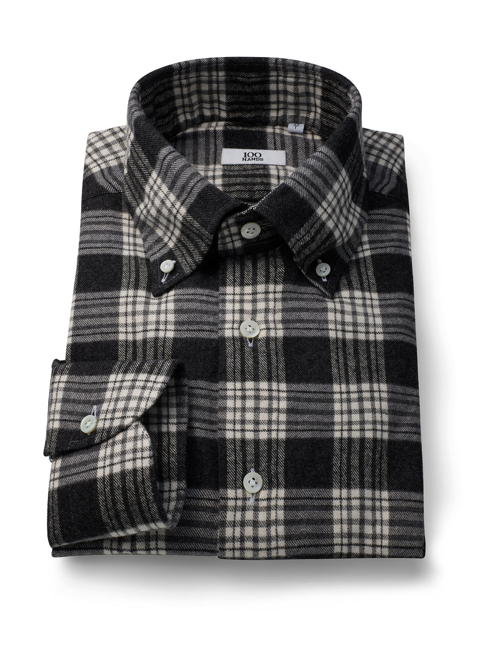 Grey Black Plaid Check Flannel