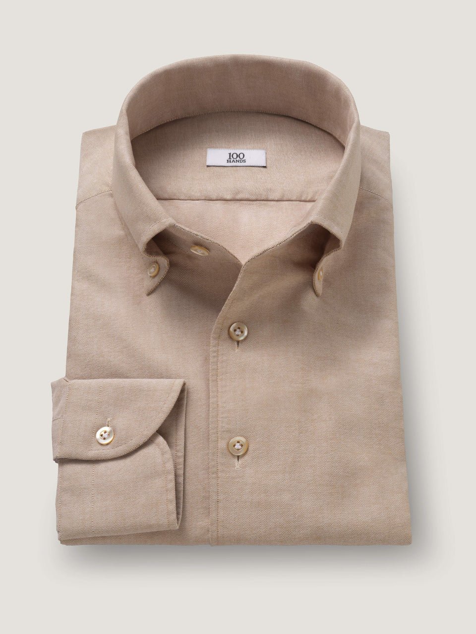 Sand Oxford One Piece Collar Shirt