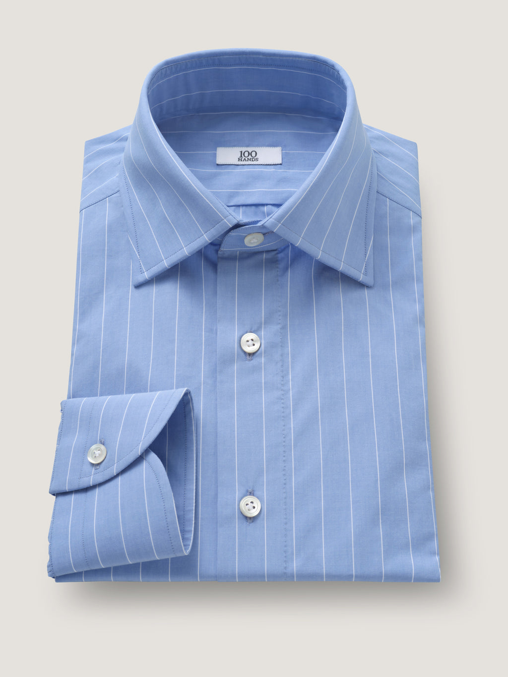 Blue Reverse Stripe Paper-Touch Shirt – 100HANDS