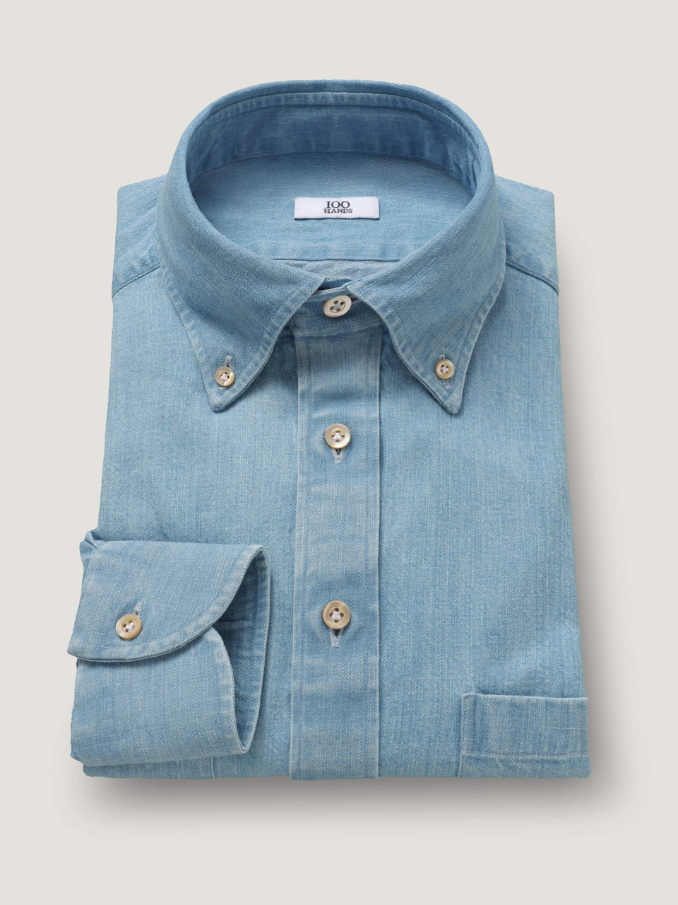 Midweight Denim Button Down Shirt