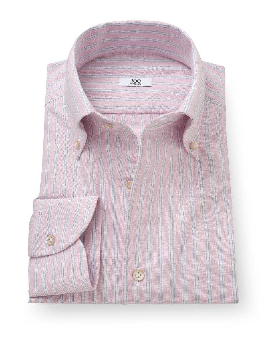 The Japanese Pink Oxford Ivy Stripe