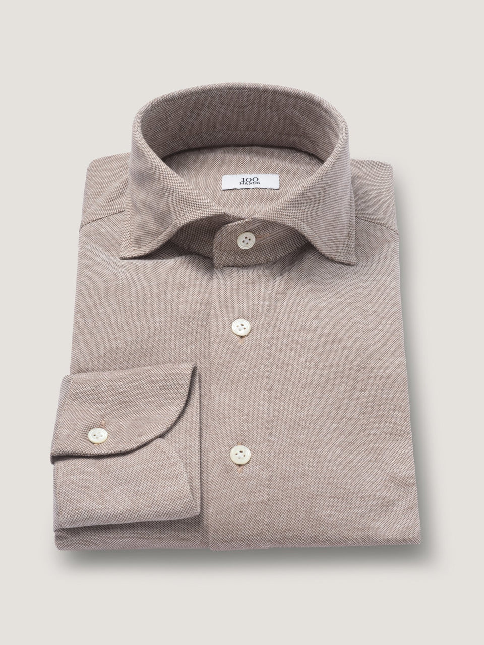 Beige-Brown Jersey Shirt