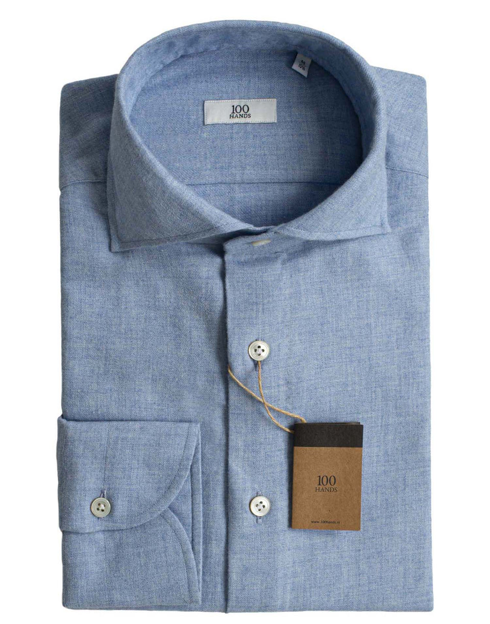 Luxury Cashmere Cotton Shirt, Handmade front view